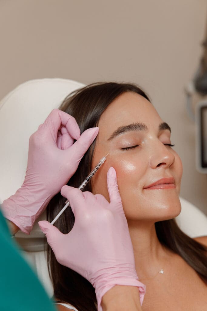 Dr. Dozier's patient receiving a Botox injection